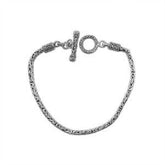 SB-3598-S-3MM-T-7.5" Sterling Silver Bracelet Jewelry Bali Designs Inc